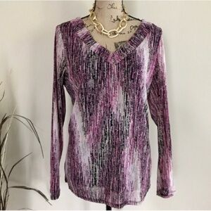 Abstract print overlay top {B15}